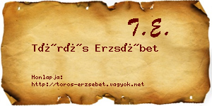 Törös Erzsébet névjegykártya